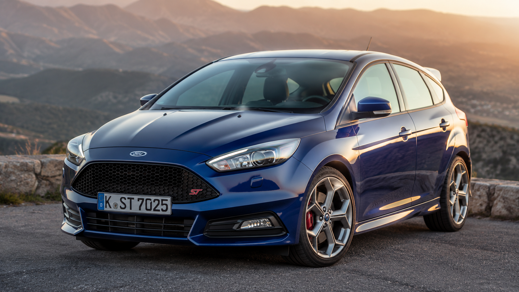 Deep Blue Ford Focus ST Mk3.5 facelift model