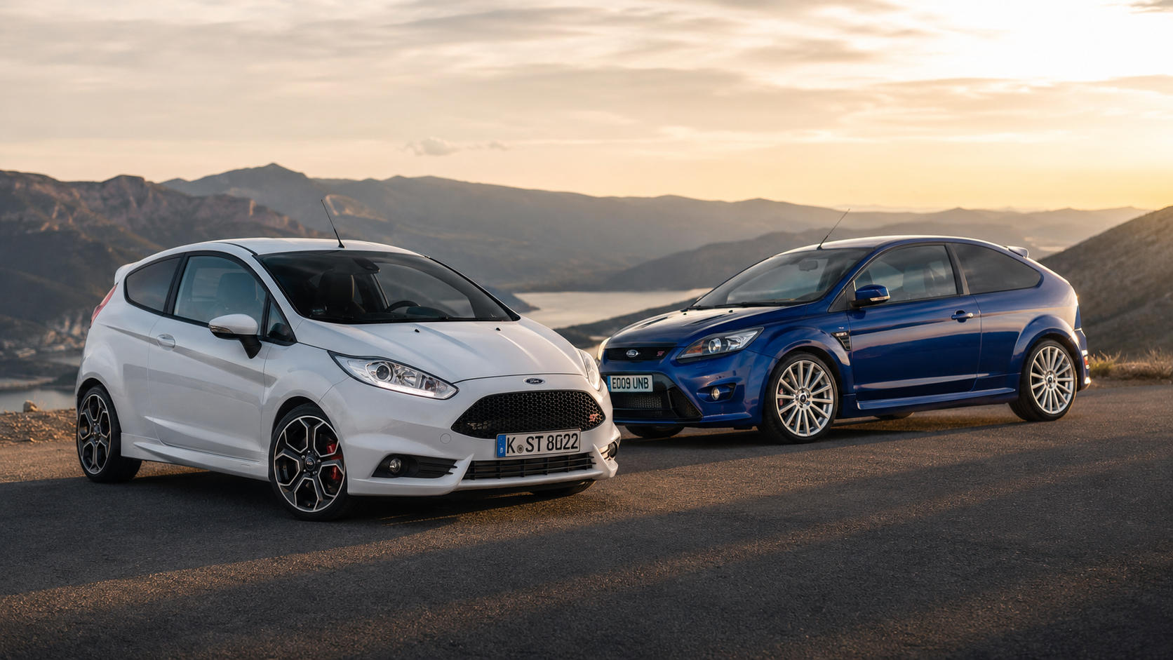Ford Focus ST Mk2 2.5T and Fiesta ST Mk7 1.6T side-by-side